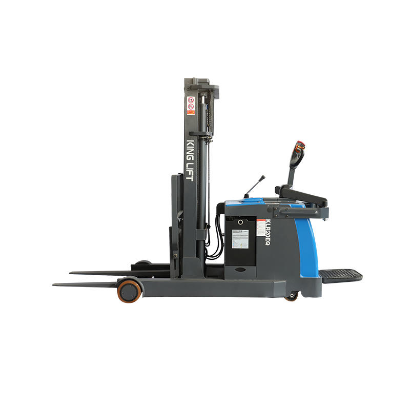 KLR-E Series 1T-2T 1.6m~6m Stand-up Electric Reach Forklift with PLATFORM